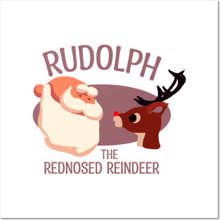 Rudolph and Santa Posters and Art